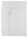 Lily, Study for "Carnation, Lily, Lily, Rose", John Singer Sargent (American, Florence 1856–1925 London), Graphite on off-white wove paper, American